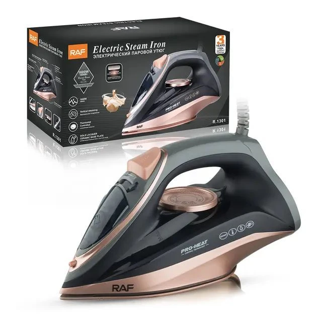 RAF Original Lightweight Electric Steam Iron – Nonstick Soleplate, Adjustable Te