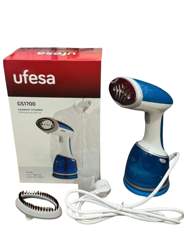 Ufesa Spain 1700W Handheld Garment Steamer – 25 g/min Continuous Steam, Brush At