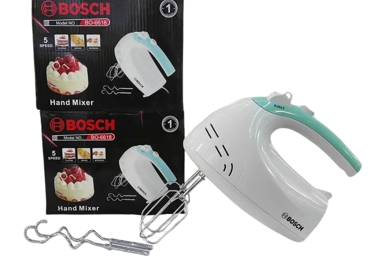 Bosch 5‑Speed Hand Mixer & Egg Beater – 450 W Turbo Whisk & Dough Hooks